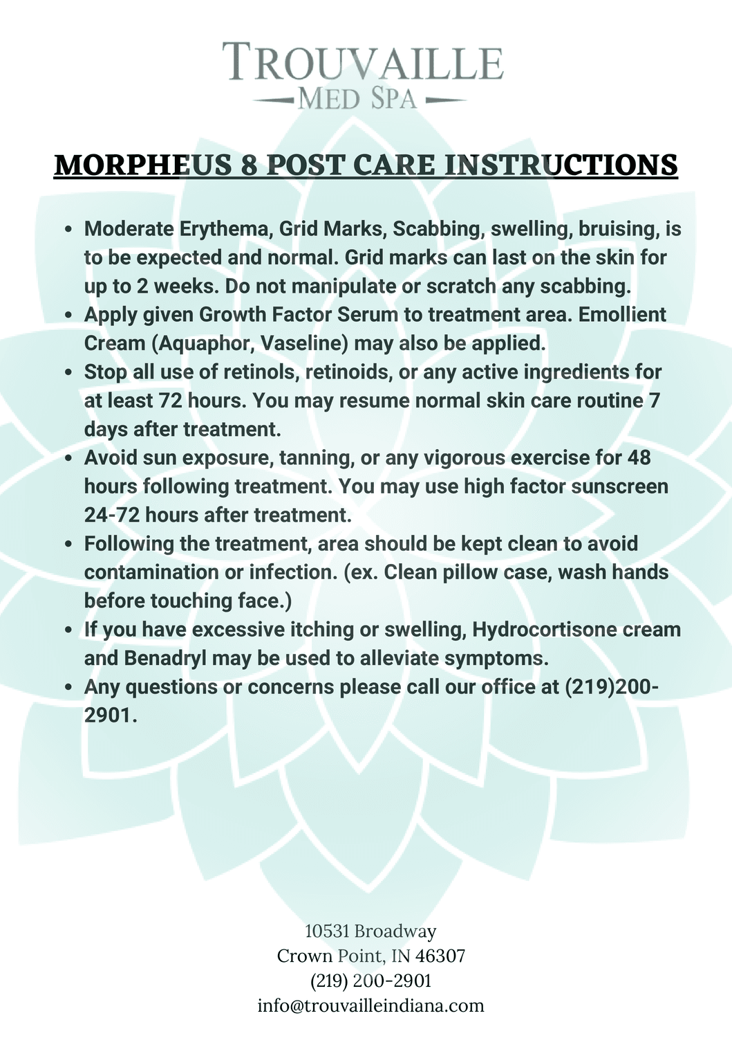 Post Care Instructions PDF