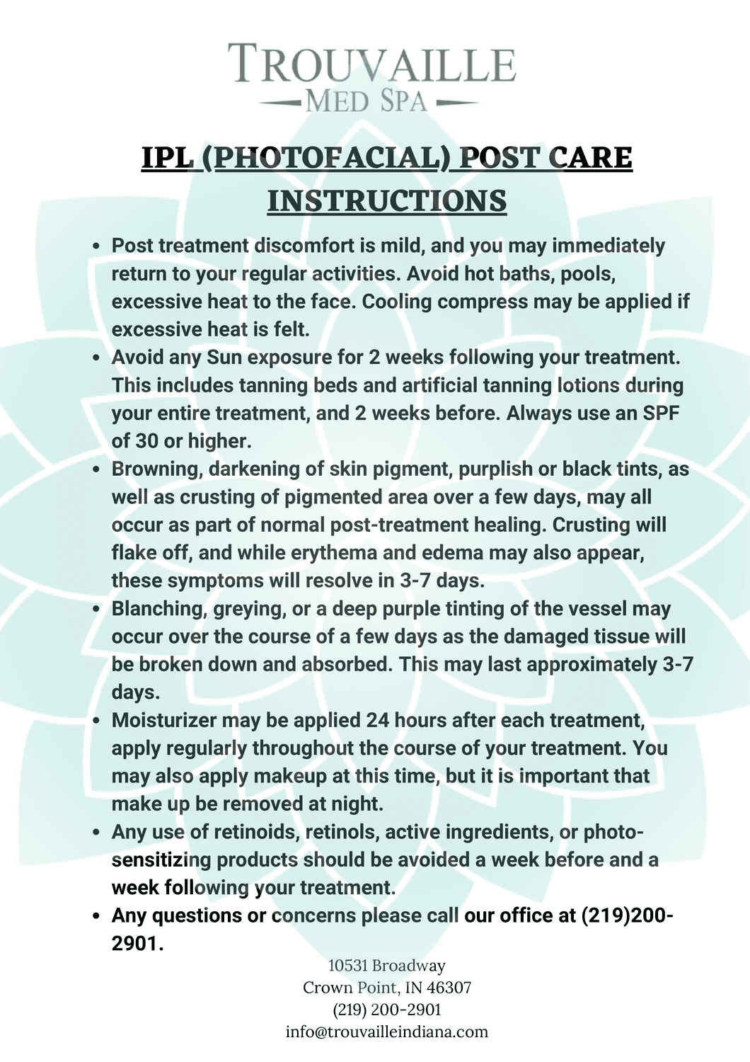 Post Care Instructions PDF